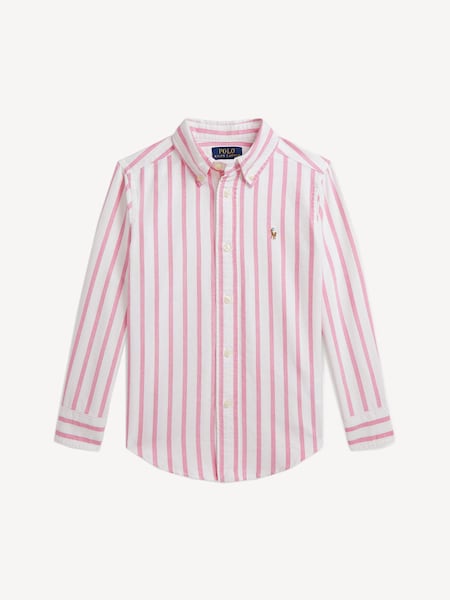Pink Classic Oxford Long Sleeve 100% Cotton Shirt (F37717) | £75 - £79