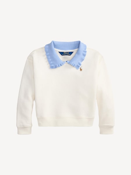 Cream Girls Collared Sweatshirt (F37725) | £99 - £109