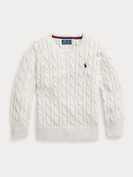 Cream Boys Cable Knit Jumper (F37729) | £99 - £109