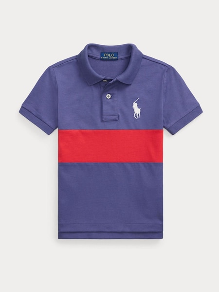 Blue Jersey Shirt Sleeve 100% Cotton Polo Shirt (F37748) | £75 - £79