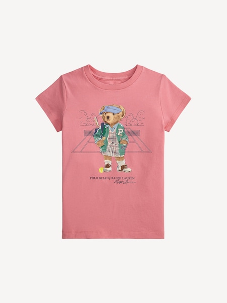Pink Girls Polo Bear Graphic T-Shirt (F37875) | £49 - £55