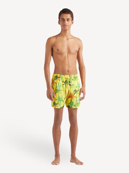 Yellow Moorise Palms Offset Printed Swim Shorts (F38171) | £240