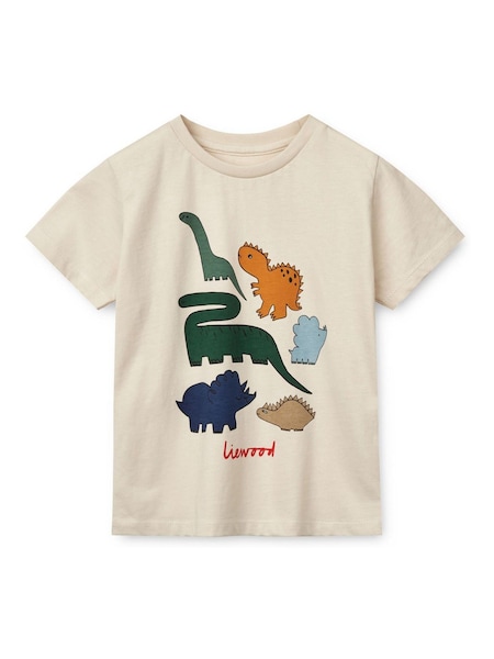 Cream Apia Placement Short Sleeve T-Shirt (F40900) | £25