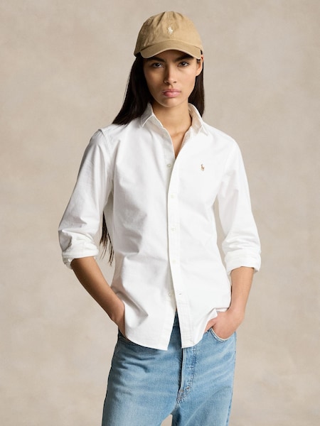 White Slim Fit Oxford Cotton Shirt (F43181) | £139