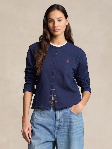 Blue French Terry Cardigan (F43185) | £169