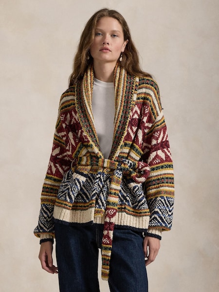 Blue Multi-Pattern Shawl Cardigan (F43189) | £749