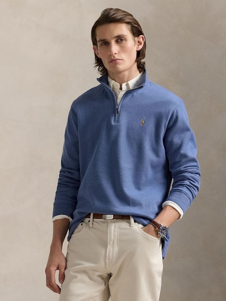 Blue Long Sleeve Knit Sweatshirt (F43414) | £169