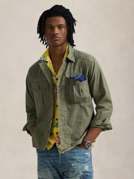 Green Travers Long Sleeve Sport Cotton Jacket (F43425) | £349