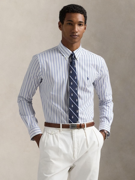 Blue Long Sleeve Sport Shirt (F43428) | £149