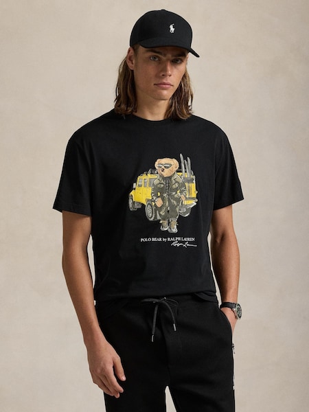 Black Short Sleeve Cotton T-Shirt (F43432) | £119