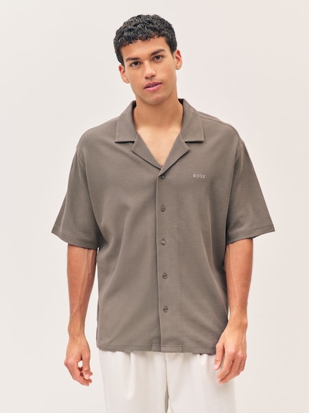 Brown Relaxed Fit 100% Cotton Logo Shirt (F44066) | £99
