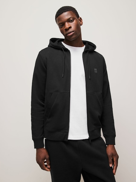 Black 100% Cotton Box Logo Hooded Sweatshirt (F44139) | £159