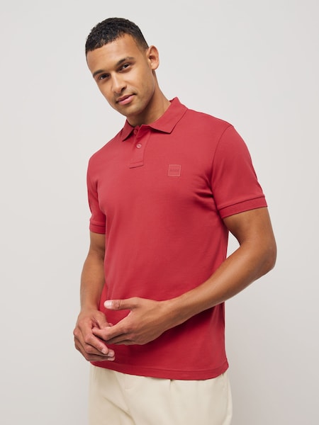 Red Passenger Slim-Fit Box Logo Polo Shirt (F44179) | £79