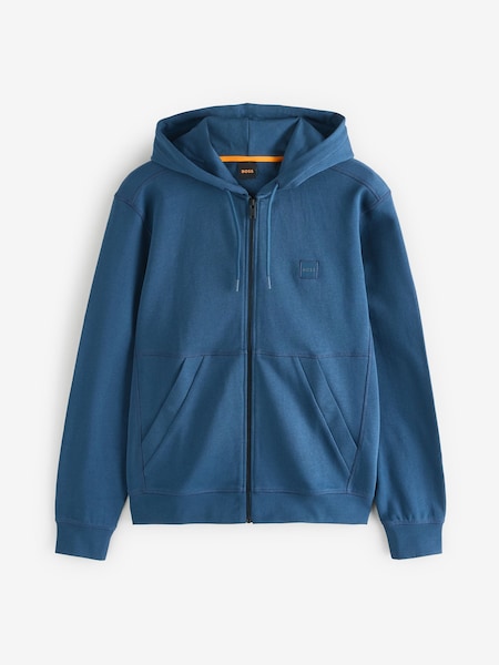 Blue 100% Cotton Box Logo Hooded Jacket (F44193) | £159