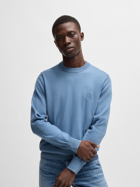 Blue Kanovano Regular-Fit Box Logo Jumper (F44243) | £119