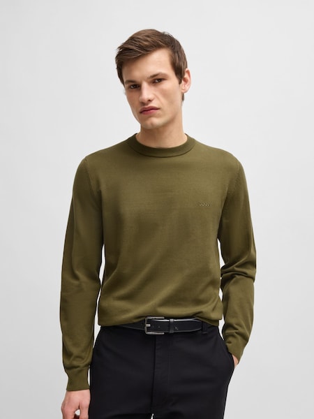 Green Regular-Fit Logo Jumper (F44366) | £129