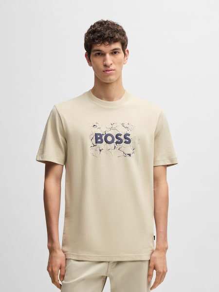 Brown Regular Fit Graphic 100% Cotton T-Shirt (F44400) | £59