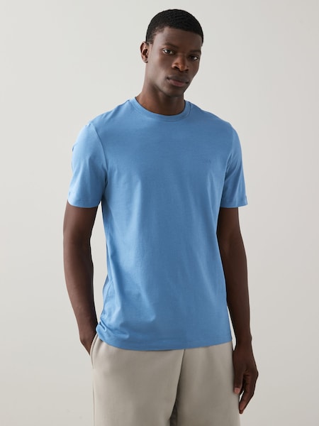 Blue Regular Fit Thompson Logo 100% Cotton T-Shirt (F44404) | £59