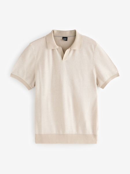 Cream Trophy Neck Polo Shirt (F44416) | £159