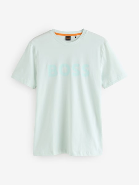 Blue Large Logo Graphic 100% Cotton T-Shirt (F44507) | £45