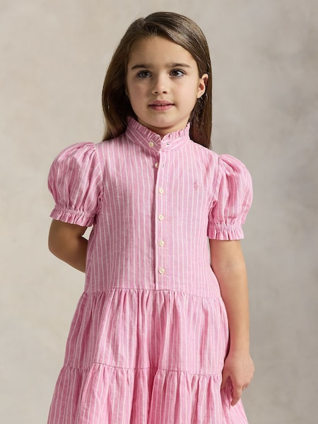 Pink Cotton Linen Day Dress (F47235) | £125 - £145
