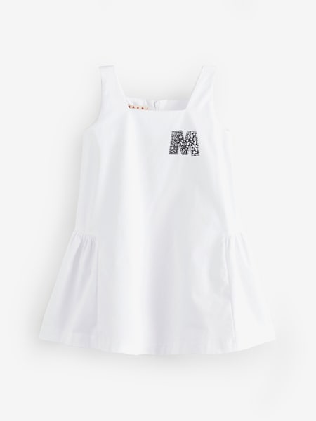 Logo Swing White Dress (F50100) | £144