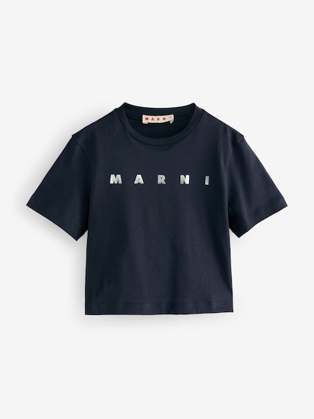 Metalic Logo Cropped T-Shirt (F50288) | £77