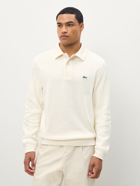 Cream Classic Fit Polo Collar Ribbed Polo Shirt (F50816) | £130