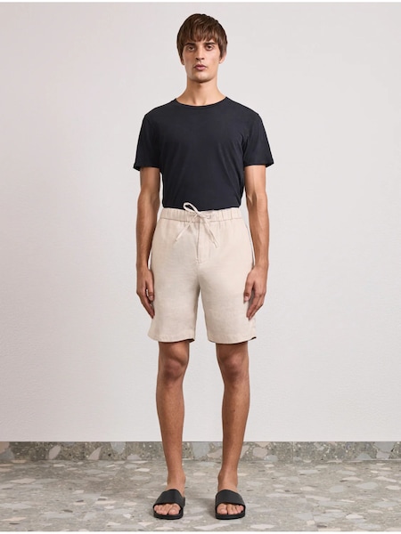 Natural Felipe Linen Shorts (F56361) | £195