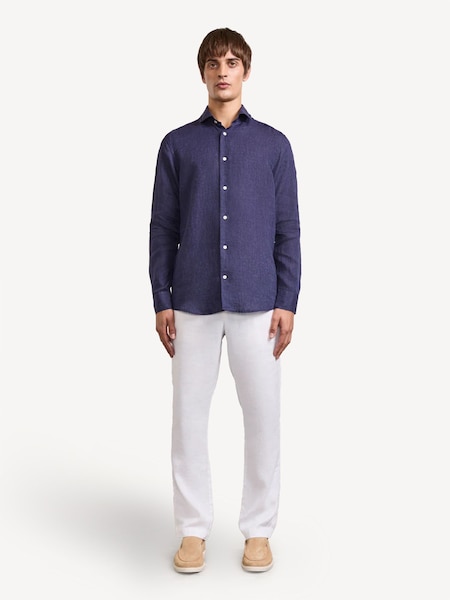 Mid Blue Antonio Long Sleeve Shirt (F56368) | £195