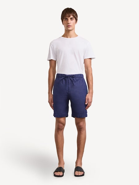 Blue Felipe Linen Shorts (F56373) | £195
