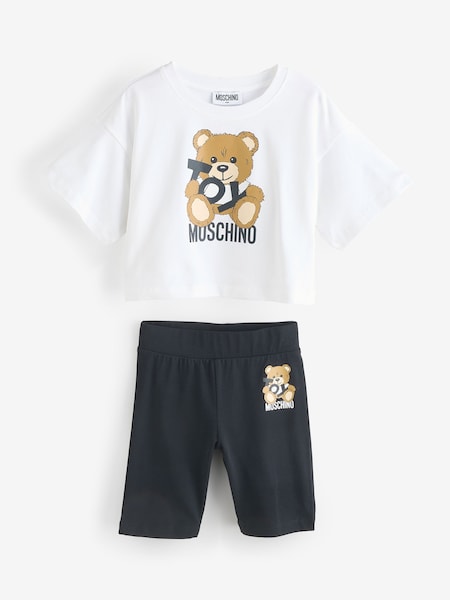 White Logo T-Shirt & Leggings Set (F56880) | £114 - £125