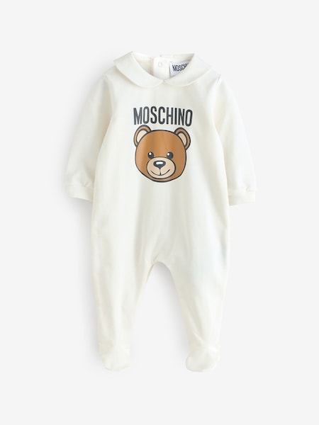 Cream Baby Logo Sleepsuit With Giftbox (F56917) | £114