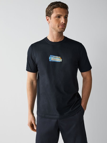 Blue Regular Fit Logo T-Shirt (F57325) | £70