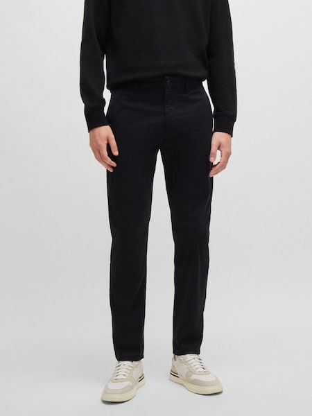 Black Regular Fit Trousers (F61001) | £119