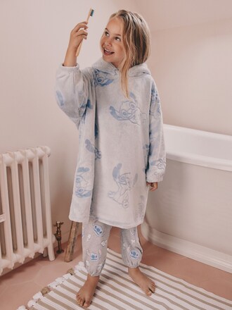 Blue Lilo & Stitch Blanket Hoodies (3-16yrs)