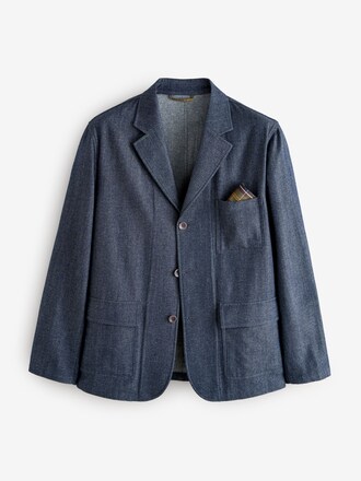 Barbour® Navy Denim Suit Jacket