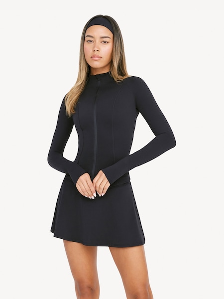 Black Dayflex Zip Front Running Jacket (F70754) | £64
