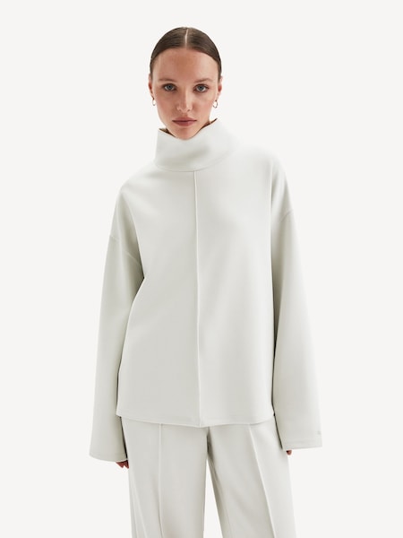 White Ecru Flared Sleeve Sweat Top (F70758) | £79