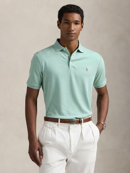 Green Custom Slim Fit Soft Polo Shirt (F71342) | £129