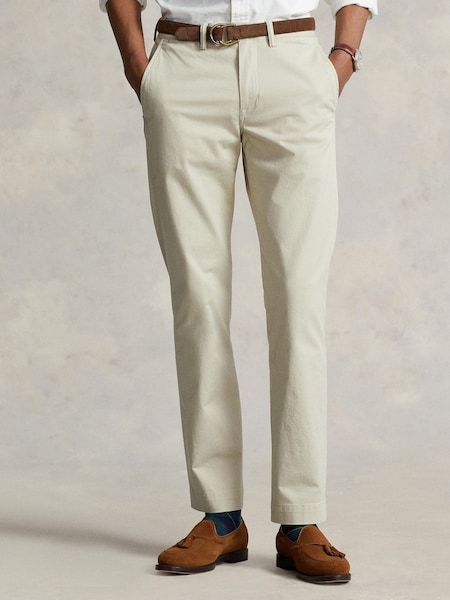 Natural Stretch Straight Fit Washed Chino Trousers (F71346) | £159