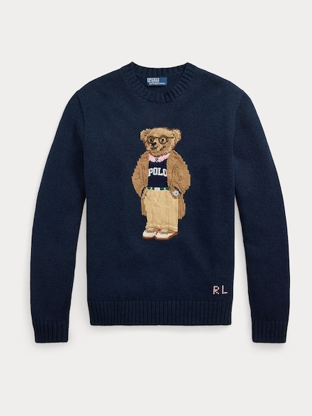 Blue Long Sleeve Pullover Cotton Jumper (F73503) | £545