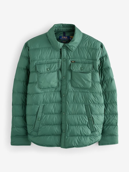 Green Insulated Shirt Jacket (F73511) | £345