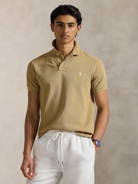 Brown Short Sleeve Mesh Polo Shirt (F73526) | £115
