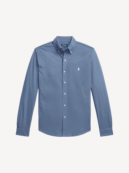 Blue Long Sleeve Sport Shirt (F73529) | £135