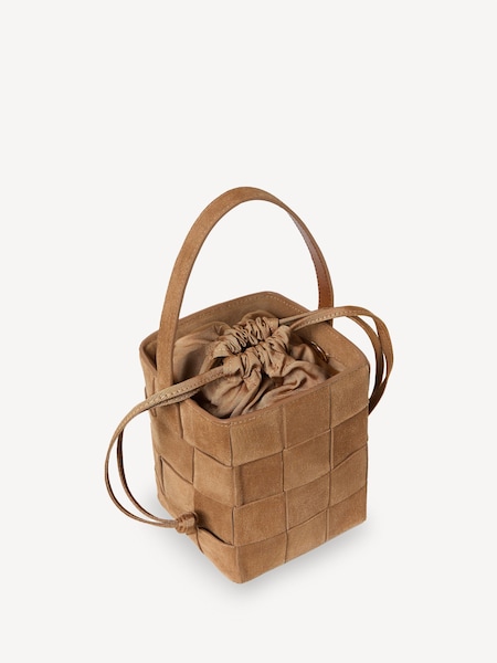 Brown Laith Wide Woven Top Handle Bag (F76159) | £315