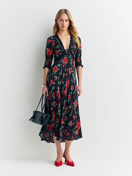 Black Claudia Rose Amina Dress (F76414) | £265