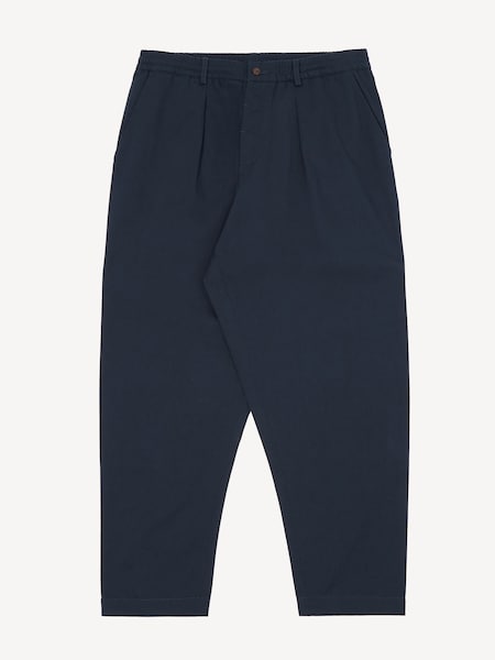 Blue Pleated Trackpant 100% Cotton Trousers (F76695) | £150