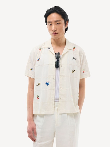 Cream Olive Tapestry Shirt (F92340) | £150