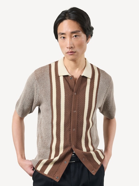 Cream Teramo Knitted Shirt (F92351) | £150